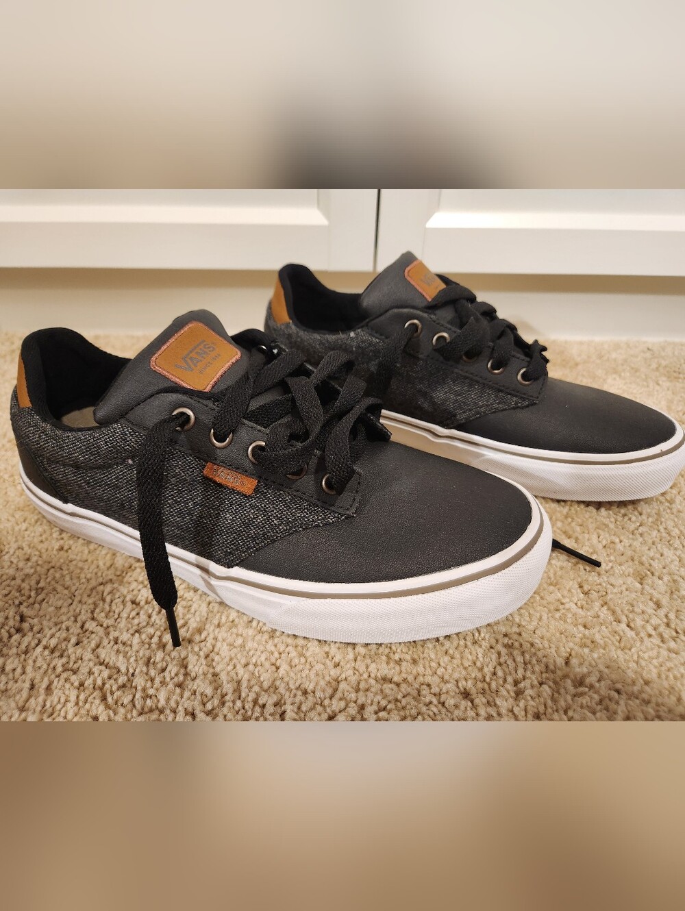 Vans Black and Brown Low-Top Men's Sneakers